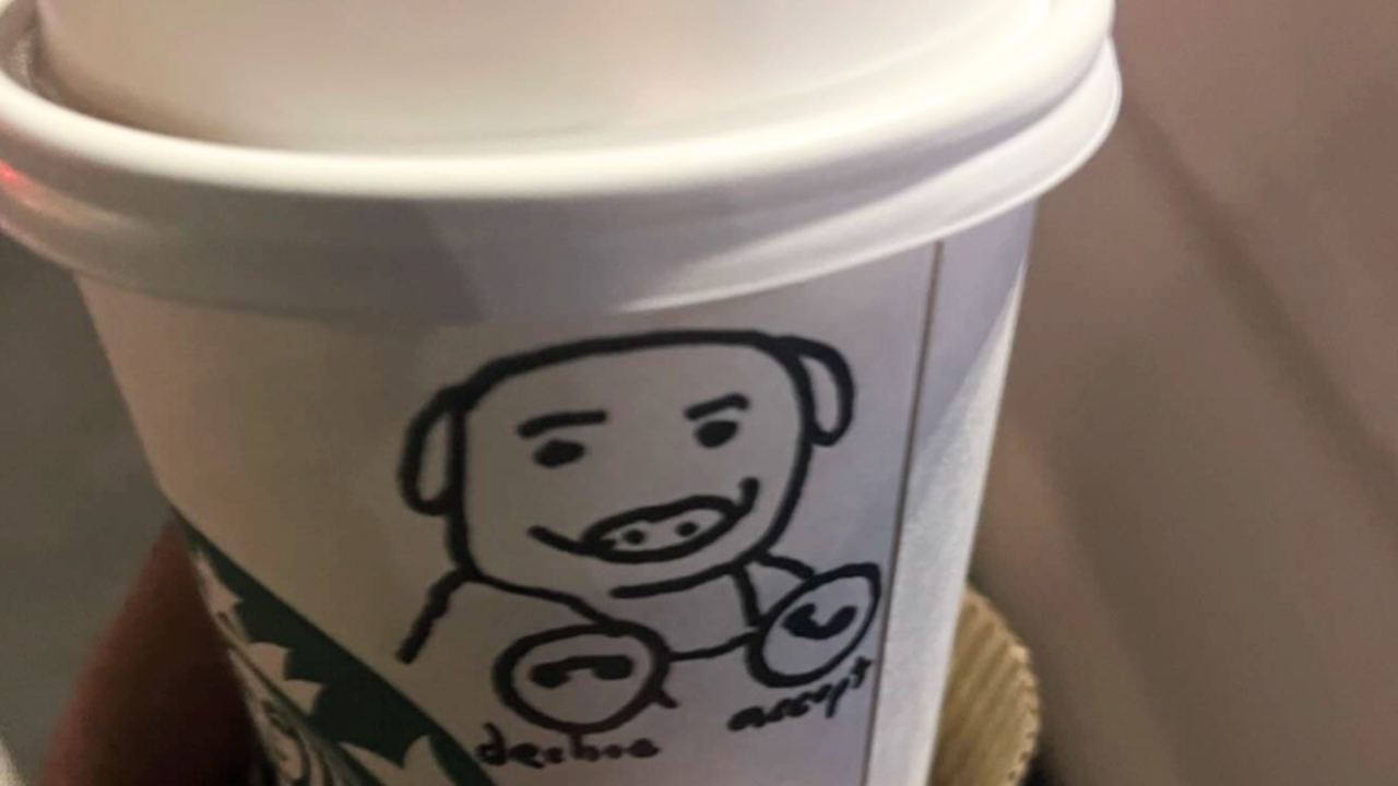 Starbucks coffee cup incident involving Los Angeles County Sheriff’s deputy Pig drawing on Starbucks coffee cup sparks LA Sheriff Department response Norwalk Starbucks employee serves deputy coffee cup with offensive drawing LA Sheriff condemns Starbucks after deputy receives coffee with pig sketch Coffee cup with pig illustration linked to deputy incident in Los Angeles